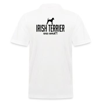 IRISH TERRIER was sonst - Männer Poloshirt - Weiß - Hinten - Kai (181cm)
