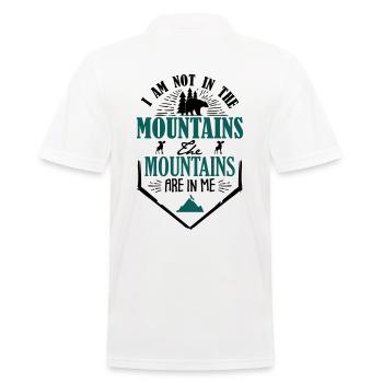 Mountains are in me - berg - Men's Polo Shirt - white - Back - Kai (181cm)
