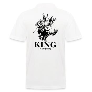 Curly Coated Retriever King everything Wilsigns - Männer Poloshirt - Weiß - Hinten - Kai (181cm)