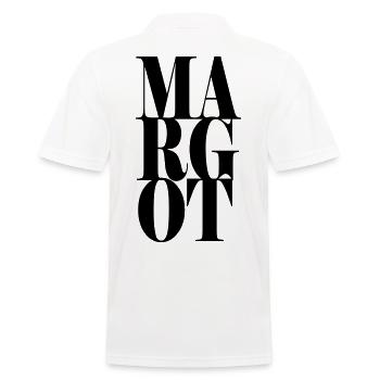 Margot Nom Prénom Police moderne Word Art - Polo Homme - blanc - Dos - Kai (181cm)