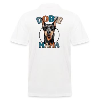 Dobie Mama Doberman Dogs Dog Wilsigns - Men's Polo Shirt - white - Back - Kai (181cm)