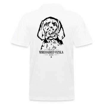 Wirehaired Vizsla Dad Drahthaar Vizsla Wilsigns - Men's Polo Shirt - white - Back - Kai (181cm)