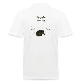 Karpfen Angeln und Camping - Männer Poloshirt - Weiß - Hinten - Kai (181cm)