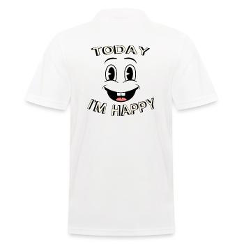 Happy Day Positivité et bonne humeur Inspirant - Polo Homme - blanc - Dos - Kai (181cm)