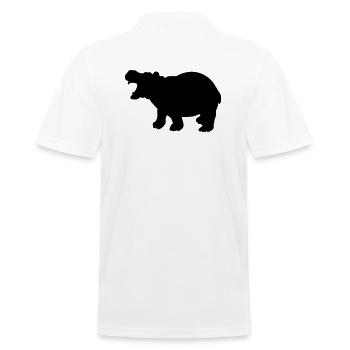 Hippo silhouette hippo - Men's Polo Shirt - white - Back - Kai (181cm)