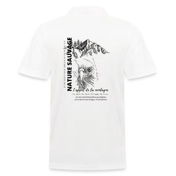 PASSION NATURE SAUVAGE - Polo Homme - blanc - Dos - Kai (181cm)