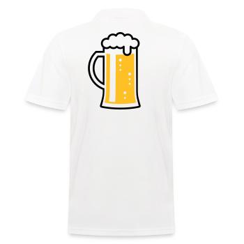 Chope de bière (Bière / Chope de bière / Verre à bière / L / 2C) - Polo Homme - blanc - Dos - Kai (181cm)
