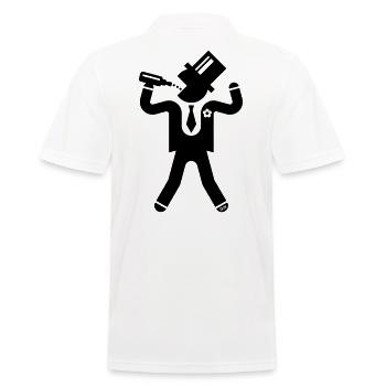 Groom avec 1 bière (enterrement de vie de garçon / enterrement de vie de garçon / L / B) - Polo Homme - blanc - Dos - Kai (181cm)