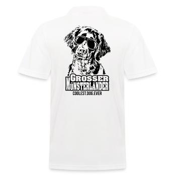 GROSSER MÜNSTERLÄNDER coolest dog ever Hundespruch - Männer Poloshirt - Weiß - Hinten - Kai (181cm)