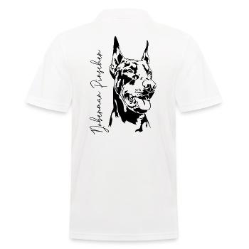 Doberman Pinscher Chien Portrait Chiens Wilsigns - Polo Homme - blanc - Dos - Kai (181cm)