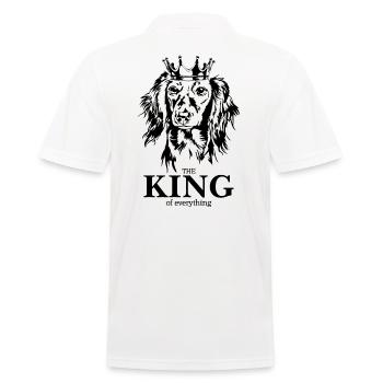 Teckel à poil long Roi de tout Dire Chiens - Polo Homme - blanc - Dos - Kai (181cm)