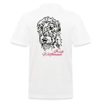 IRISH WOLFHOUND Irish Wolfhound Wilsigns chiens - Polo Homme - blanc - Dos - Kai (181cm)