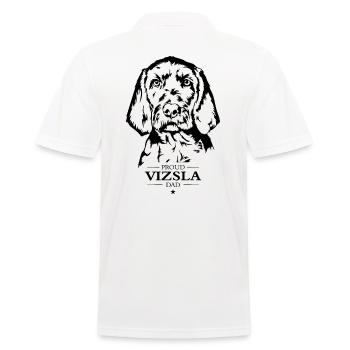 Vizsla Dad Dog Dog Wirehaired Vizsla Wilsigns - Men's Polo Shirt - white - Back - Kai (181cm)