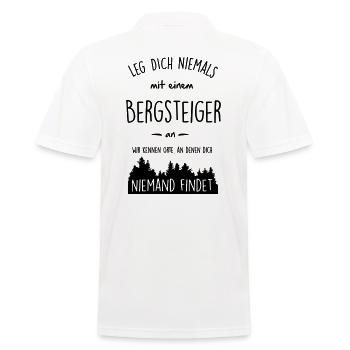 Bergsteiger - Männer Poloshirt - Weiß - Hinten - Kai (181cm)