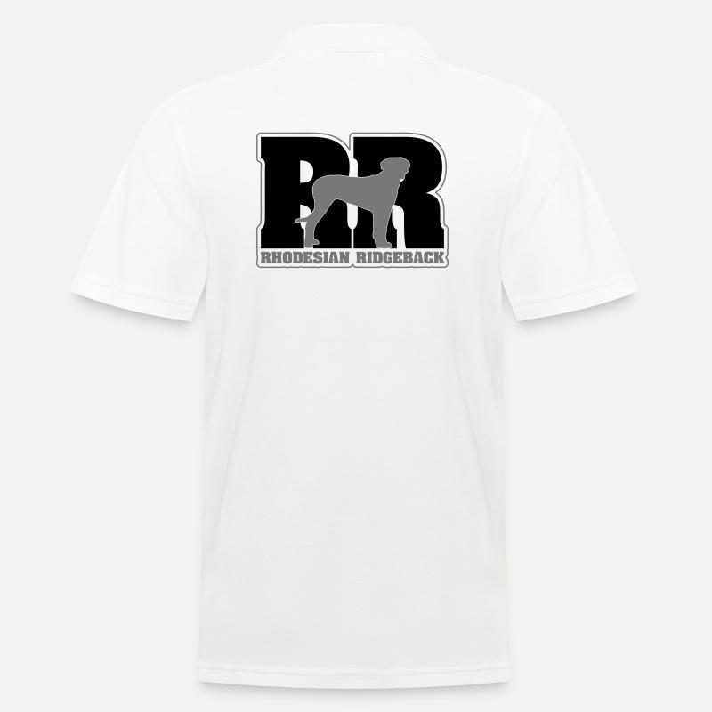 RHODESIAN RIDGEBACK RR Hund Hunde Wilsigns - Männer Poloshirt - Weiß