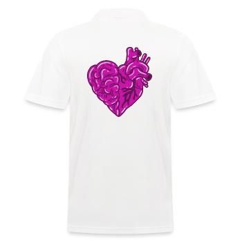 Cœur Cerveau - Polo Homme - blanc - Dos - Kai (181cm)