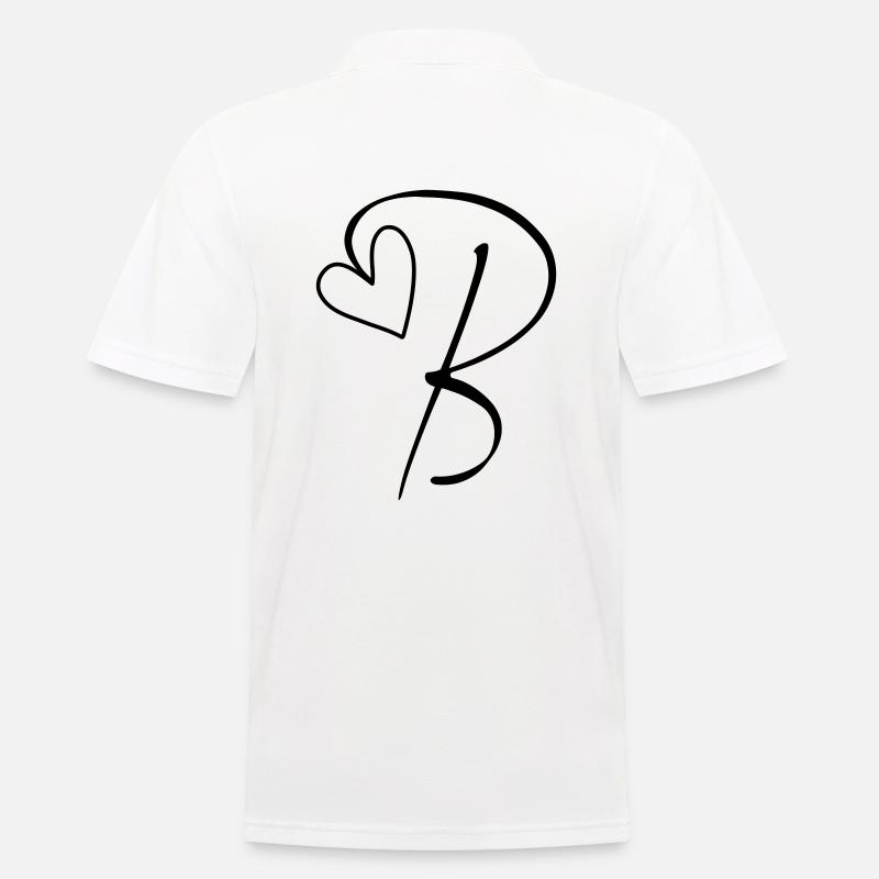 Buchstabe B Buchstabe-B Kalligrafie - Männer Poloshirt - Weiß