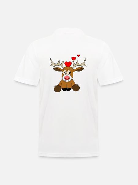 Reindeer Valentine's Day - Men's Polo Shirt - white