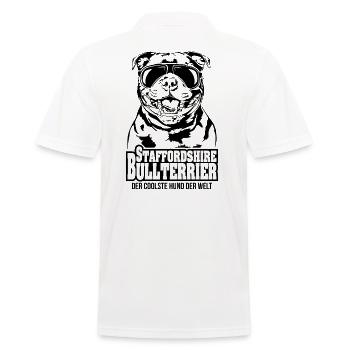 STAFFORDSHIRE BULLTERRIER coolster Hund Hunde - Männer Poloshirt - Weiß - Hinten - Kai (181cm)