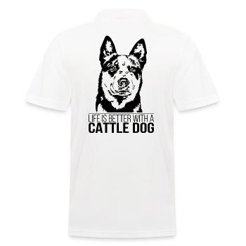 La vie de chien de bétail est meilleure Hunde Hund Wilsigns - Polo Homme - blanc - Dos - Kai (181cm)