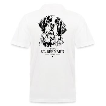 St Bernard Dad Hunde Hund Bernhardiner Wilsigns - Männer Poloshirt - Weiß - Hinten - Kai (181cm)