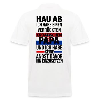 Kroaten Kroate Kroatin Hrvatska Kroatien - Männer Poloshirt - Weiß - Hinten - Kai (181cm)