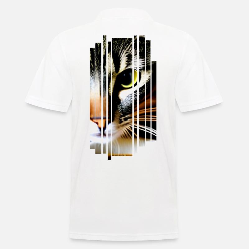 Katze Katzen - Männer Poloshirt - Weiß