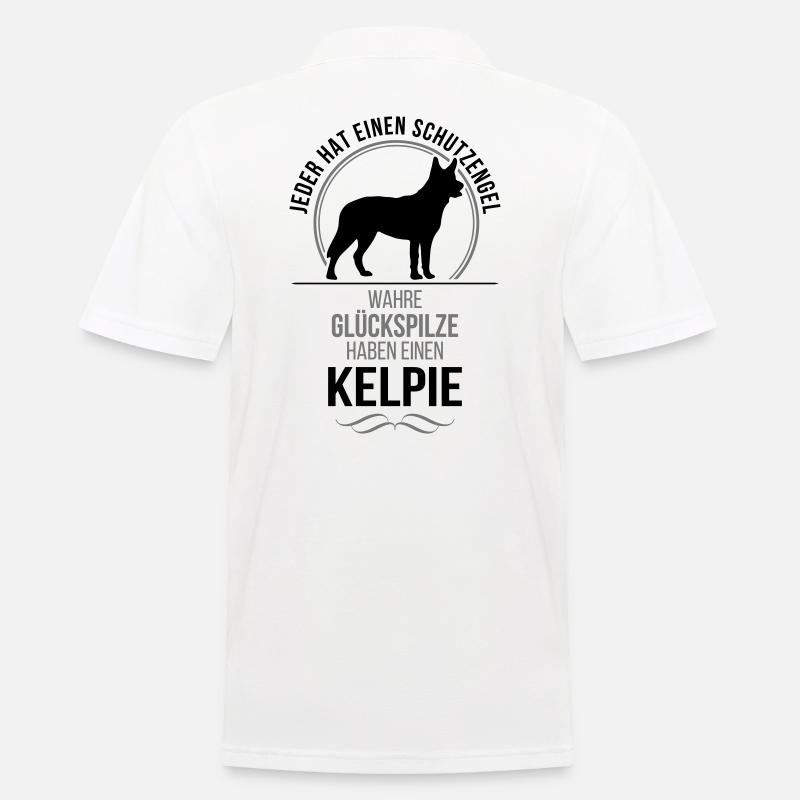 KELPIE Schutzengel Wilsigns - Männer Poloshirt - Weiß