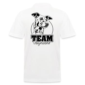 ÉQUIPE GREYHOUND Chiens Chien Sport Lévrier Wilsigns - Polo Homme - blanc - Dos - Kai (181cm)