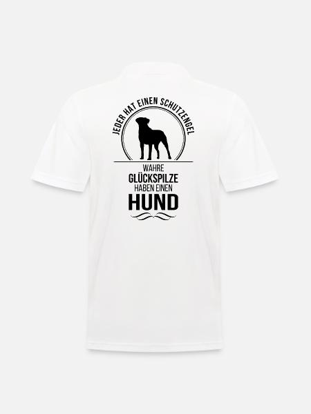 Hund Schutzengel Hundespruch Hunde Spruch Wilsigns - Männer Poloshirt - Weiß