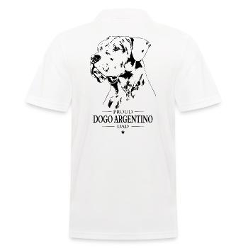 Dogue Argentino Papa Chien Chien Wilsigns - Polo Homme - blanc - Dos - Kai (181cm)
