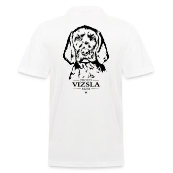 Vizsla Mom Dog Dog Wirehaired Vizsla Wilsigns - Men's Polo Shirt - white - Back - Kai (181cm)