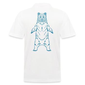 brown bear - Men's Polo Shirt - white - Back - Kai (181cm)