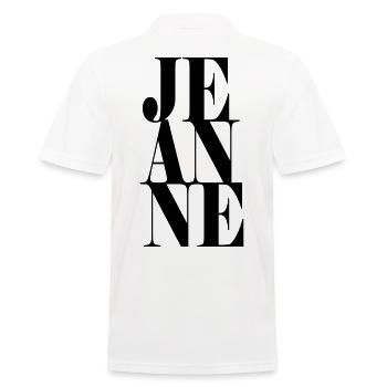 Jeanne Nom Prénom Police moderne Word Art - Polo Homme - blanc - Dos - Kai (181cm)