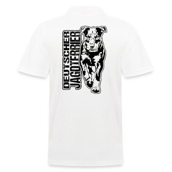 GERMAN HUNTING TERRIER Dogs Portrait Hunting Dogs - Men's Polo Shirt - white - Back - Kai (181cm)