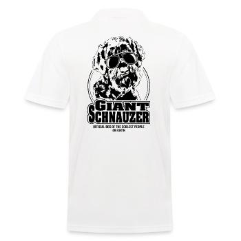 GIANT SCHNAUZER coolest people Hunde Spruch Hund - Männer Poloshirt - Weiß - Hinten - Kai (181cm)