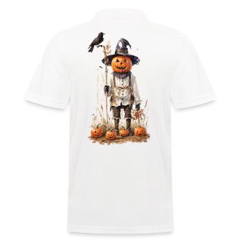 Halloween Vogelscheuche Kürbis Goblincore Kunst - Männer Poloshirt - Weiß - Hinten - Kai (181cm)