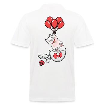 Chat Naissance Coquille D’oeuf Ballons Enfants Bébé - Polo Homme - blanc - Dos - Kai (181cm)