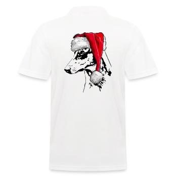 Père Noël COLLIE Chiens de Noël Wilsigns - Polo Homme - blanc - Dos - Kai (181cm)