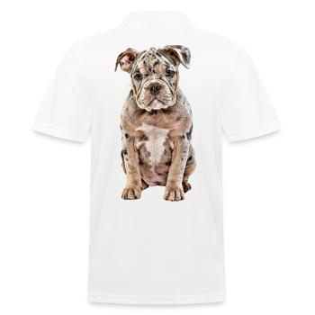 OLD ENGLISH BULLDOG Chien Chiens Bouledogue - Polo Homme - blanc - Dos - Kai (181cm)