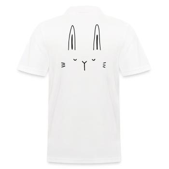 Idée cadeau visage de lapin lapin - Polo Homme - blanc - Dos - Kai (181cm)