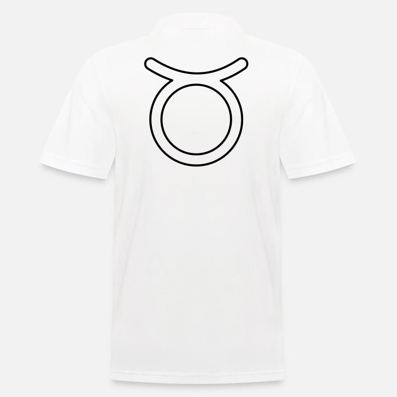 Stier Sternzeichen Sternbild Tierkreiszeichen - Männer Poloshirt - Weiß