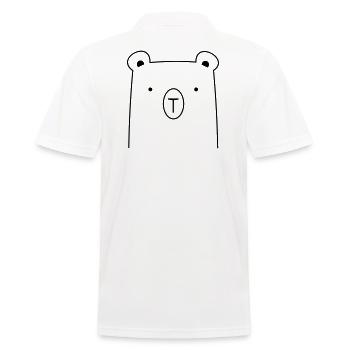 Ours Ours Ours câlin idée cadeau - Polo Homme - blanc - Dos - Kai (181cm)