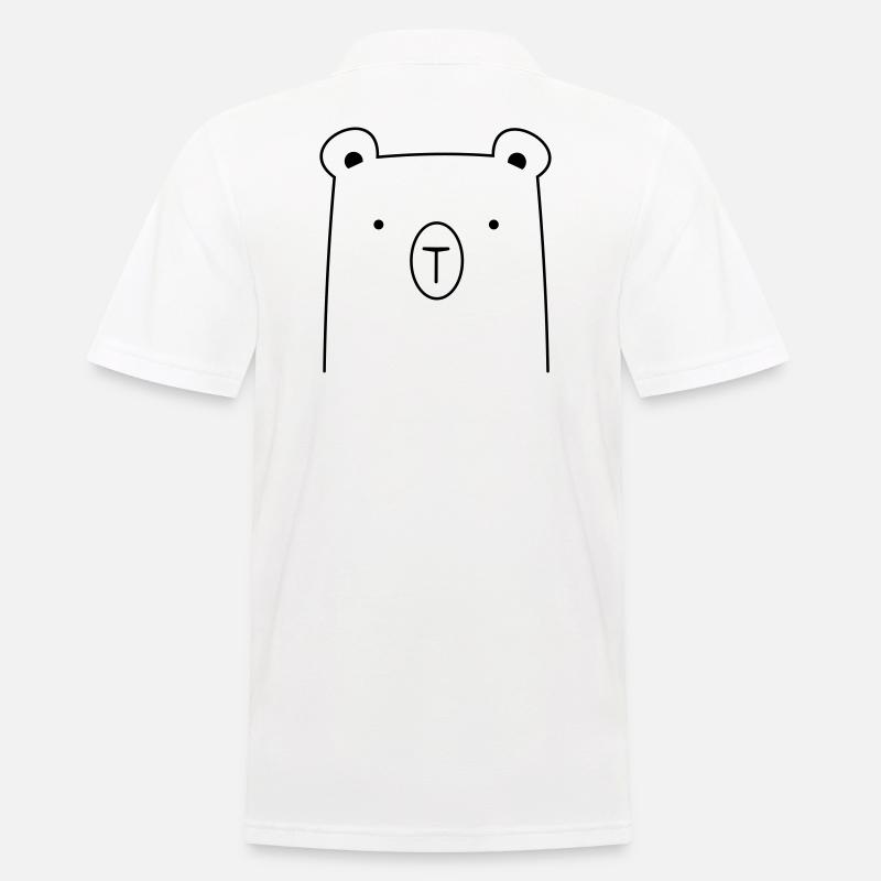Bär Bärchen Knuddelbär Geschenkidee - Männer Poloshirt - Weiß