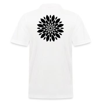 Blüte Mandala Blume Floral - Männer Poloshirt - Weiß - Hinten - Kai (181cm)