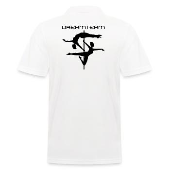 Duo Pole Dance Silhouette - Men's Polo Shirt - white - Back - Kai (181cm)
