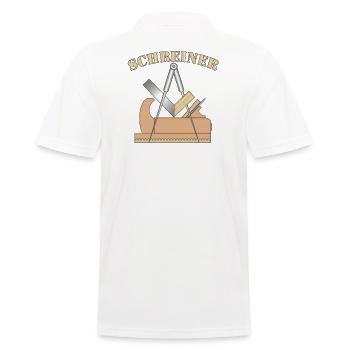 Die Schreiner Zunft - Männer Poloshirt - Weiß - Hinten - Kai (181cm)