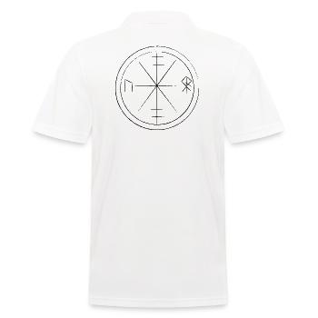 Wikinger Runen - Männer Poloshirt - Weiß - Hinten - Kai (181cm)