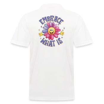 positive Einstellung, Lebensfreude, Lebensfreude - Männer Poloshirt - Weiß - Hinten - Kai (181cm)