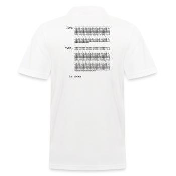 720p1080p4k schwarz - Männer Poloshirt - Weiß - Hinten - Kai (181cm)